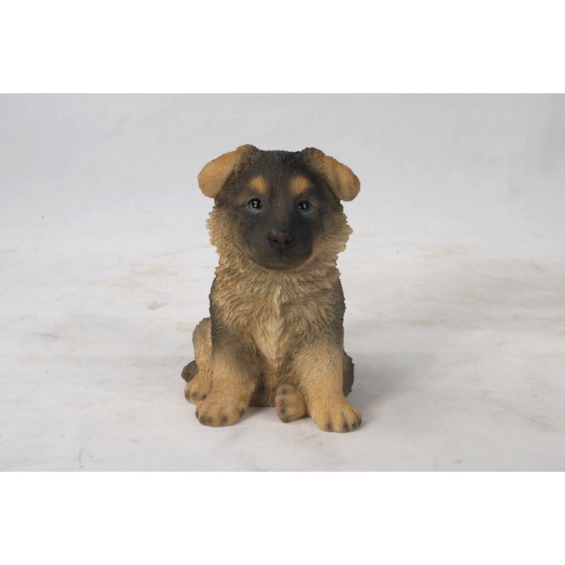 german shepherd puppy statue